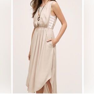Anthropologie Dolan Cream Sleeveless Midi Dress XS